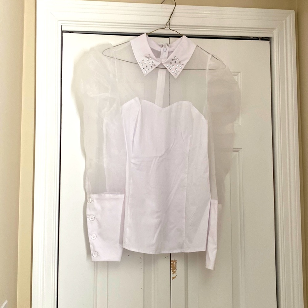 Women’s Venus White Seamless Flannel Top